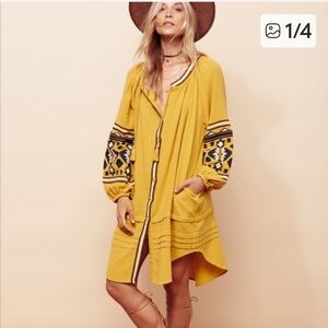 Free People In The Clear Embroidered Dress kafkan Large